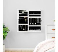 vidaXL Espejo con joyero y Luces LED para Pared Blanco