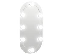 Espejo con luces LED vidrio ovalado 60x30 cm