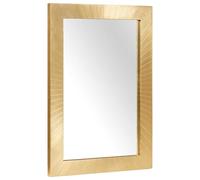 vidaXL Espejo de baño con Espejo Negro y Dorado 50 x 2,5 x 70 cm, Espejo Rectangular Moderno para Baño, Montado en la Pared, Accesorio Elegante y Compacto