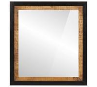 vidaXL Espejo de baño Madera Maciza de Mango y Vidrio 55x1x60 cm
