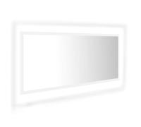 Vidaxl espejo de baño led acrílico blanco 100x8,5x37 cm
