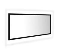 Vidaxl espejo de baño led acrílico negro 100x8,5x37 cm