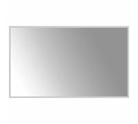 vidaXL Espejo de baño LED transparente de 100 x 60 cm, cristal templado, moderno espejo de baño rectangular, montaje en pared, superficie reflectante de vidrio templado, decoración eficiente del