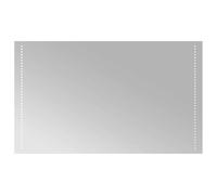 vidaXL Espejo de baño LED transparente de 100 x 60 cm, cristal templado, moderno espejo LED rectangular, montaje en pared, baño, entrada, vidrio templado, iluminación elegante, fácil instalación