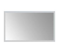 vidaXL Espejo de baño LED transparente de 50 x 30 cm, cristal templado, moderno espejo de baño rectangular, montaje en pared, superficie reflectante de vidrio templado, decoración eficiente del