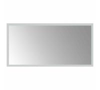 vidaXL Espejo de baño LED transparente de 60 x 30 cm, cristal templado, moderno espejo de baño rectangular, montaje en pared, superficie reflectante de vidrio templado, decoración eficiente para