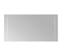 vidaXL Espejo de baño LED transparente de 60 x 30 cm, cristal templado, moderno espejo LED rectangular, montaje en pared, baño, entrada, vidrio templado, iluminación elegante, fácil instalación