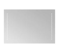 vidaXL Espejo de baño LED transparente de 60 x 40 cm, cristal templado, moderno espejo LED rectangular, montaje en pared, baño, entrada, vidrio templado, iluminación elegante, fácil instalación