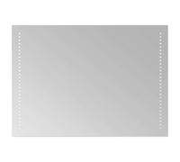 vidaXL Espejo de baño LED transparente de 70 x 50 cm, cristal templado, moderno espejo LED rectangular, montaje en pared, baño, entrada, vidrio templado, iluminación elegante, fácil instalación