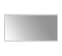 vidaXL Espejo de baño LED transparente de 80 x 40 cm, cristal templado, moderno espejo de baño rectangular, montaje en pared, superficie reflectante de vidrio templado, decoración eficiente del