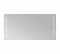 vidaXL Espejo de baño LED transparente de 80 x 40 cm, cristal templado, moderno espejo LED rectangular, montaje en pared, baño, entrada, vidrio templado, iluminación elegante, fácil instalación