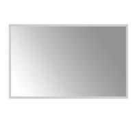 vidaXL Espejo de baño LED transparente de 80 x 50 cm, cristal templado, moderno espejo de baño rectangular, montaje en pared, superficie reflectante de vidrio templado, decoración eficiente del
