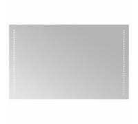 vidaXL Espejo de baño LED transparente de 80 x 50 cm, cristal templado, moderno espejo LED rectangular, montaje en pared, baño, entrada, vidrio templado, iluminación elegante, fácil instalación