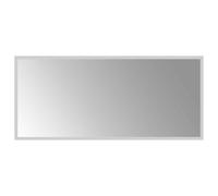 vidaXL Espejo de baño LED transparente de 90 x 40 cm, cristal templado, moderno espejo de baño rectangular, montaje en pared, superficie reflectante de vidrio templado, decoración eficiente del