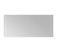vidaXL Espejo de baño LED transparente de 90 x 40 cm, cristal templado, moderno espejo LED rectangular, montaje en pared, baño, entrada, vidrio templado, iluminación elegante, fácil instalación