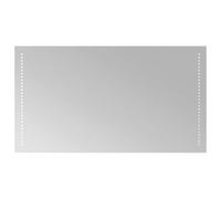 vidaXL Espejo de baño LED transparente de 90 x 50 cm, cristal templado, moderno espejo LED rectangular, montaje en pared, baño, entrada, vidrio templado, iluminación elegante, fácil instalación