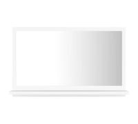 vidaXL Espejo de Baño Inodoro Aseo Muebles Mobiliario Decoración Adorno Habitación Moderno Duradero Estable Madera Contrachapada Blanco 60x10,5x37 cm