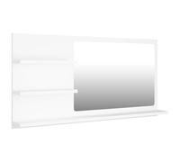 vidaXL Espejo de Baño Inodoro Aseo Muebles Mobiliario Decoración Adorno Habitación Moderno Duradero Estable Madera Contrachapada Blanco 90x10,5x45 cm