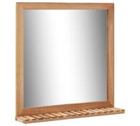 vidaXL Espejo de Cuarto de Baño Vitrina Accesorios Complementos Decoración Salud Sanitarios 60x12x62 cm Madera Nogal