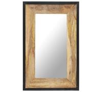 vidaXL Espejo de Madera Maciza de Mango 80x50 cm