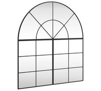 vidaXL Espejo de Pared Arco de Hierro Negro 100x110 cm