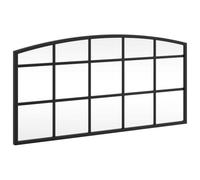vidaXL Espejo de Pared Arco de Hierro Negro 60x30 cm
