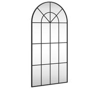 vidaXL Espejo de Pared Arco de Hierro Negro 50x100 cm