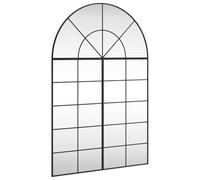 vidaXL Espejo de Pared Arco, Espejo con Marco, Espejo Colgante, Decoración para Recibidor Salón Pasillo Dormitorio Baño, Hierro Negro