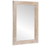 vidaXL Espejo de Pared Blanco Blanqueado 70 x 50 cm Rectangular