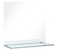 Vidaxl Espejo De Pared Con Estante De Vidrio Templado 30x30 Cm