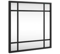 vidaXL Espejo de Pared Cuadrado de Hierro Negro 30x30 cm