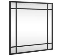 vidaXL Espejo de Pared Cuadrado de Hierro Negro 40x40 cm