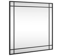 vidaXL Espejo de Pared Cuadrado de Hierro Negro 60x60 cm