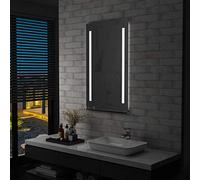 vidaXL Espejo de pared de baño con LED y estante 60x100 cm