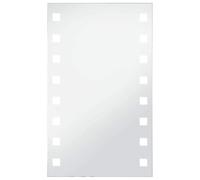 vidaXL Espejo de Pared de Baño, Espejo de Maquillaje con LED, Espejo Rectangular para Tocador, Accesorio de Iluminación para Hogar, 60x100 cm