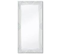 vidaXL Espejo de pared estilo barroco blanco 100x50 cm