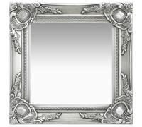 vidaXL Espejo de Pared Estilo Barroco Plateado 40x40 cm