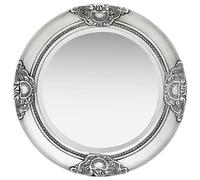 vidaXL Espejo de Pared Estilo Barroco Rectangular Colgante Armario Baño Antiguo Retro Consumo de Maquillaje Decoración Hogar Plateado 50 cm