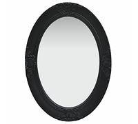 vidaXL Espejo de Pared Estilo Barroco Rectangular Colgante Armario Baño Antiguo Retro Consumo de Maquillaje Decoración Hogar Negro 50x70 cm