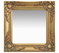 vidaXL Espejo de Pared Estilo Barroco Rectangular Colgante Armario Baño Antiguo Retro Consumo de Maquillaje Decoración Hogar Dorado