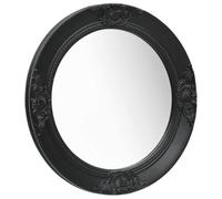 vidaXL Espejo de pared Estilo barroco rectangular colgante negro 50 cm para baño