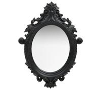 vidaXL Espejo de Pared Estilo Castillo Antiguo Retro Rectangular Colgante Negro 56x76 cm