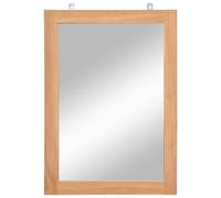 vidaXL Espejo de Pared Madera de Teca Maciza 50x70 cm