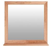 vidaXL Espejo de Pared Madera Maciza Nogal 55x55 cm