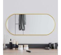 vidaXL Espejo de Pared Ovalado Colgante Decoración Dormitorio Habitación Salón Pasillo Tocador Cuarto de Baño Entrada Dorado