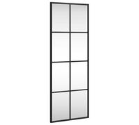 vidaXL Espejo de Pared Rectangular de Hierro Negro 30x80 cm