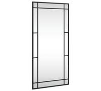 vidaXL Espejo de Pared Rectangular de Hierro Negro 40x80 cm