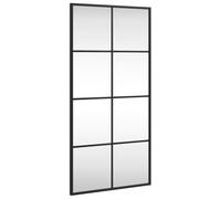vidaXL Espejo de Pared Rectangular de Hierro Negro 40x80 cm