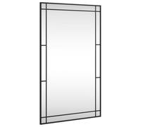 vidaXL Espejo de Pared Rectangular de Hierro Negro 60 x 100 cm