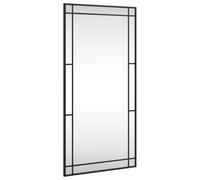 vidaXL Espejo de Pared Rectangular de Hierro Negro 50x100 cm
